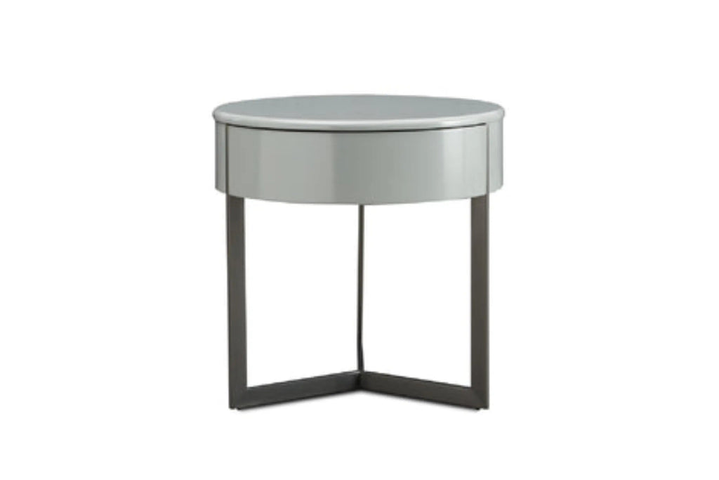 Table de chevet grise élégante pour chambres modernes