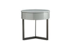 Table de chevet grise élégante pour chambres modernes