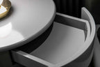 Table de chevet grise élégante pour chambres modernes