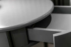 Table de chevet grise élégante pour chambres modernes