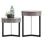 Table de chevet grise élégante pour chambres modernes