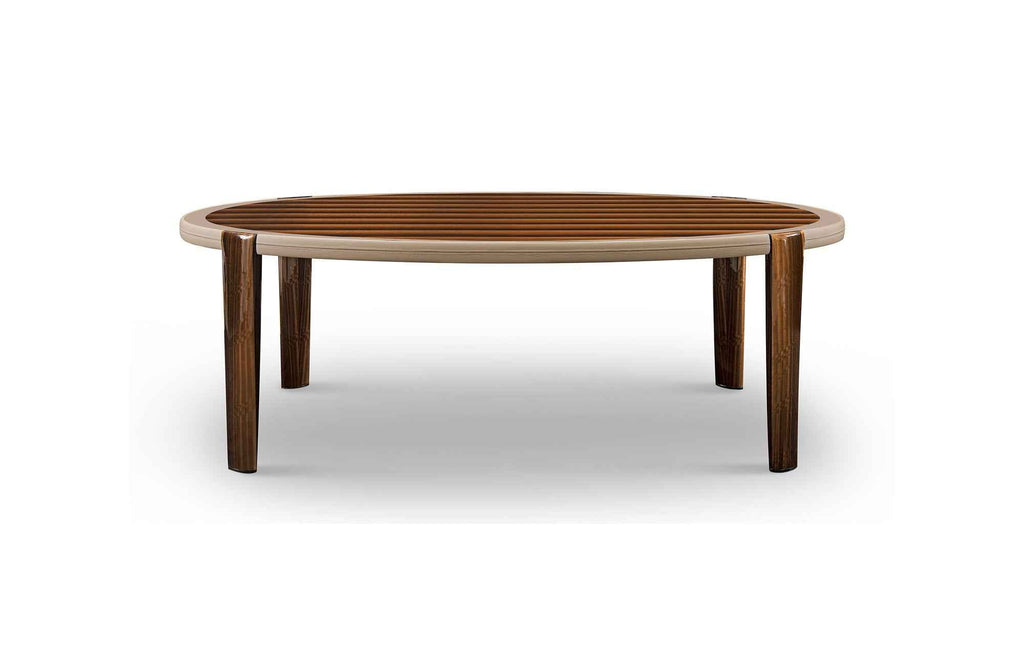 Table à manger ovale en placage de bois massif de style britannique haut de gamme