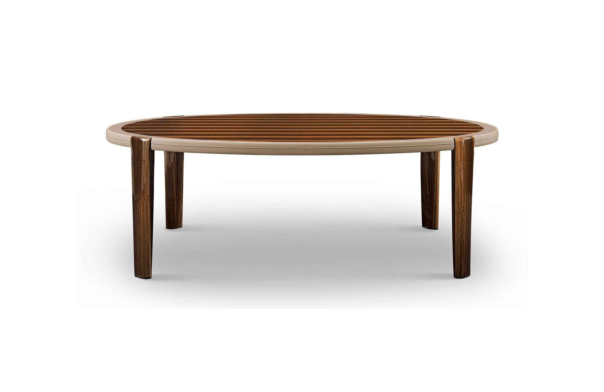Table à manger ovale en placage de bois massif de style britannique haut de gamme