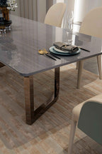 Table à manger rectangulaire moderne pour salles à manger élégantes