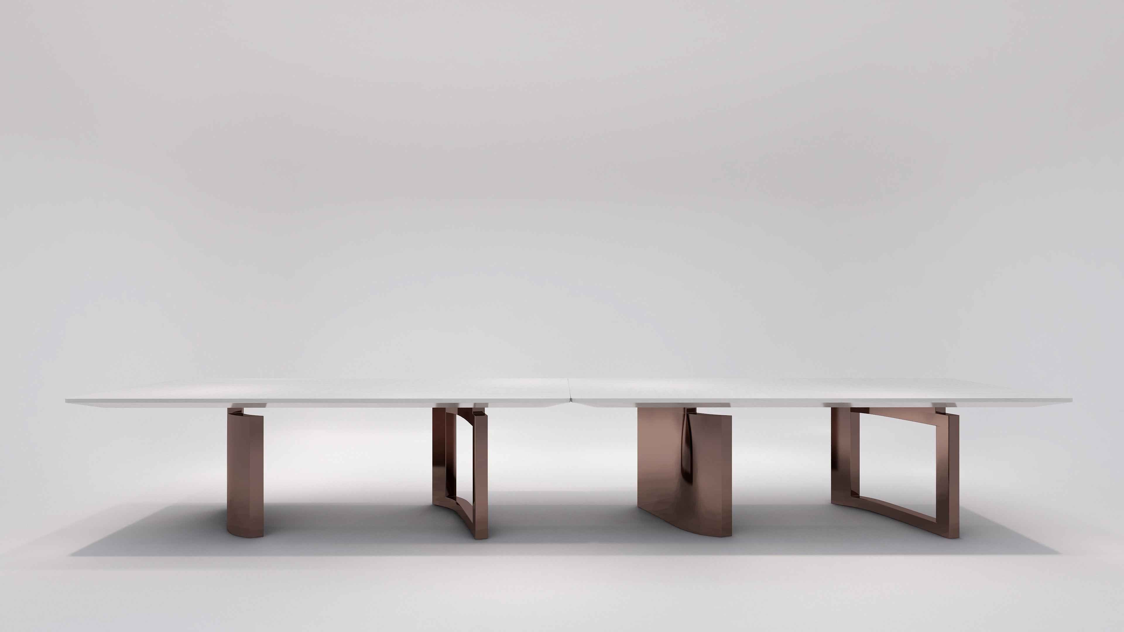 Table à manger rectangulaire moderne pour salles à manger élégantes