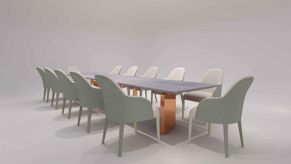 Table à manger rectangulaire moderne pour salles à manger élégantes