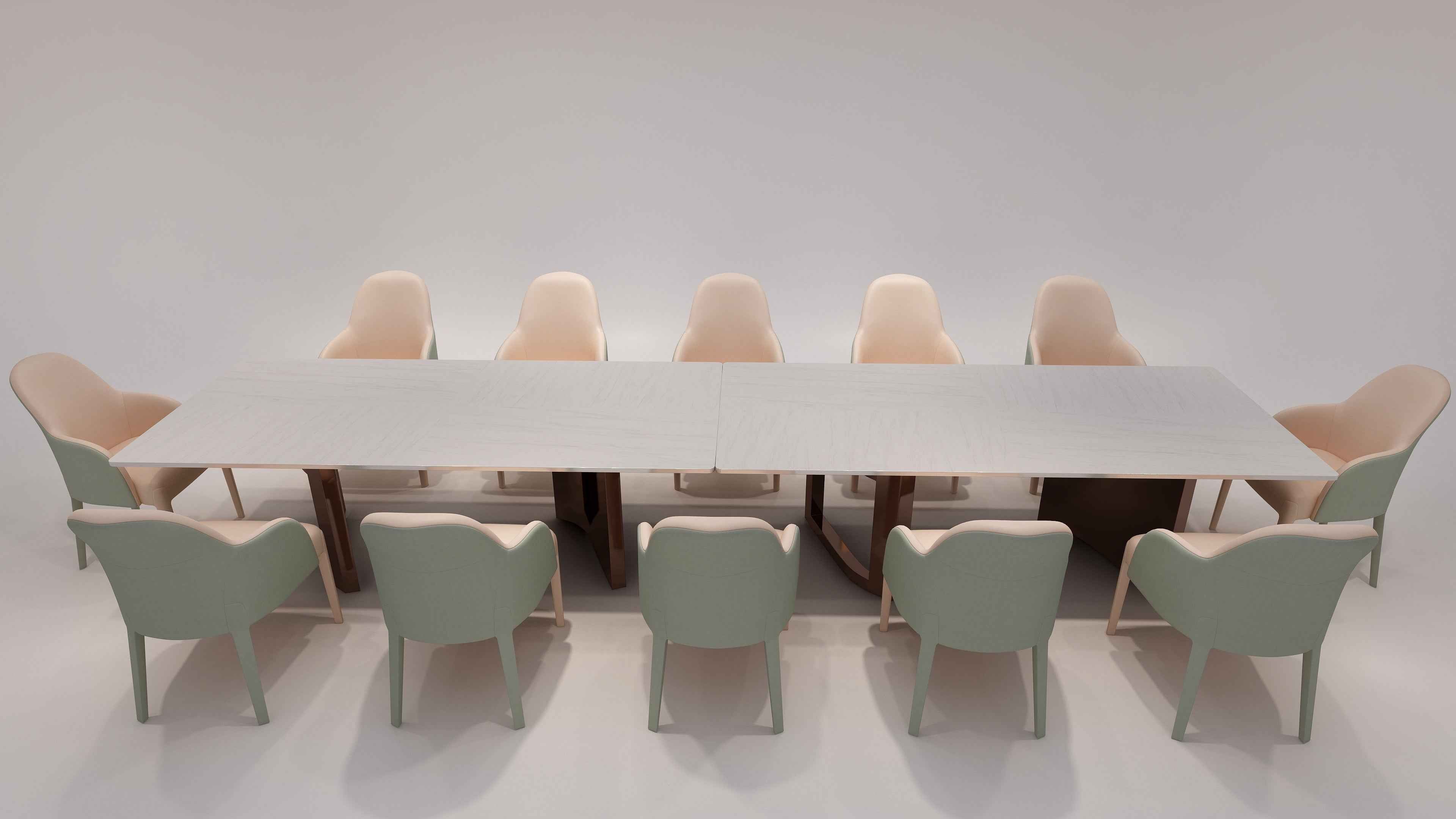 Table à manger rectangulaire moderne pour salles à manger élégantes
