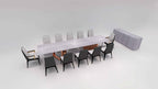 Table à manger rectangulaire moderne pour salles à manger élégantes