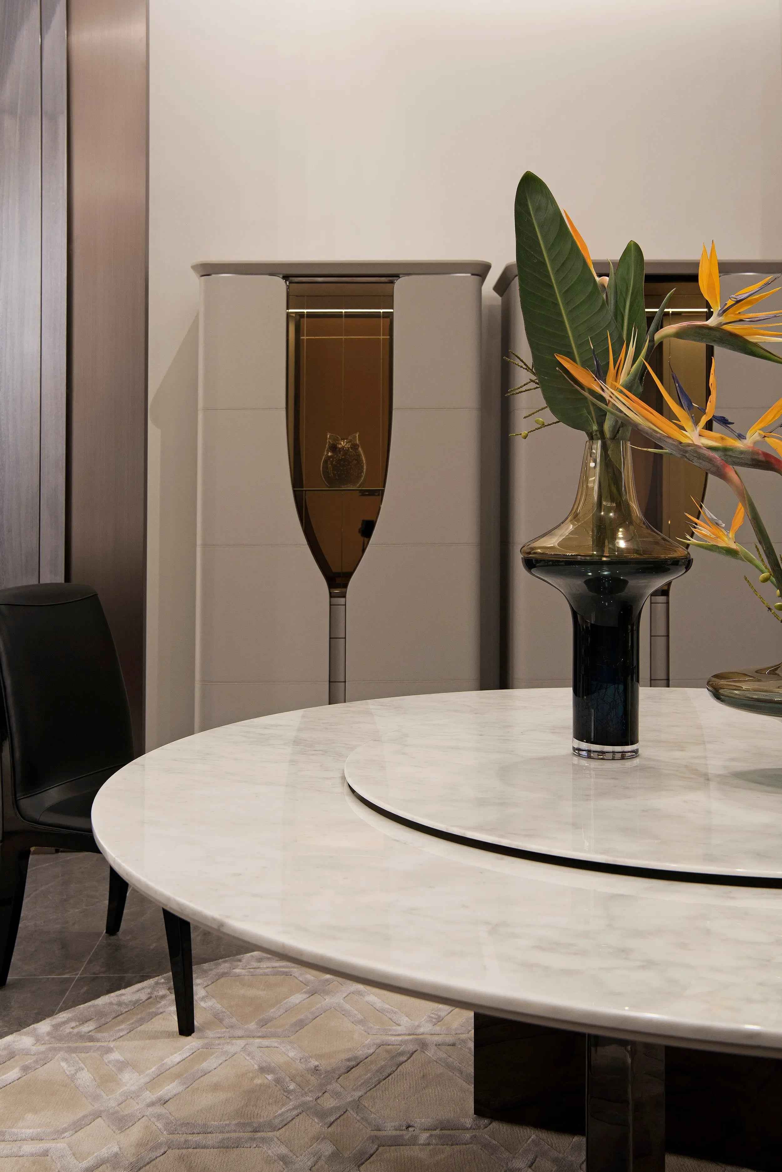 Table à manger ronde et moderne pour la salle à manger
