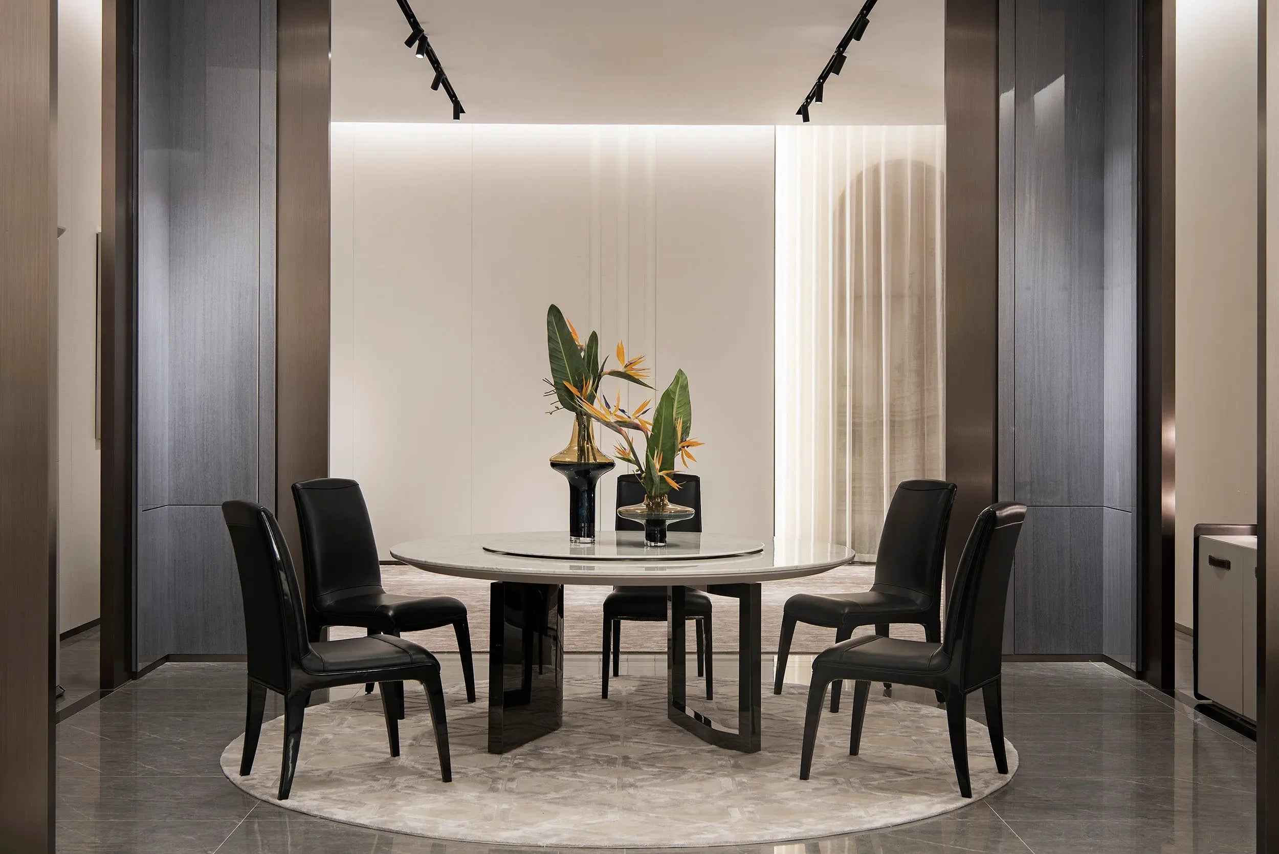 Table à manger ronde et moderne pour la salle à manger