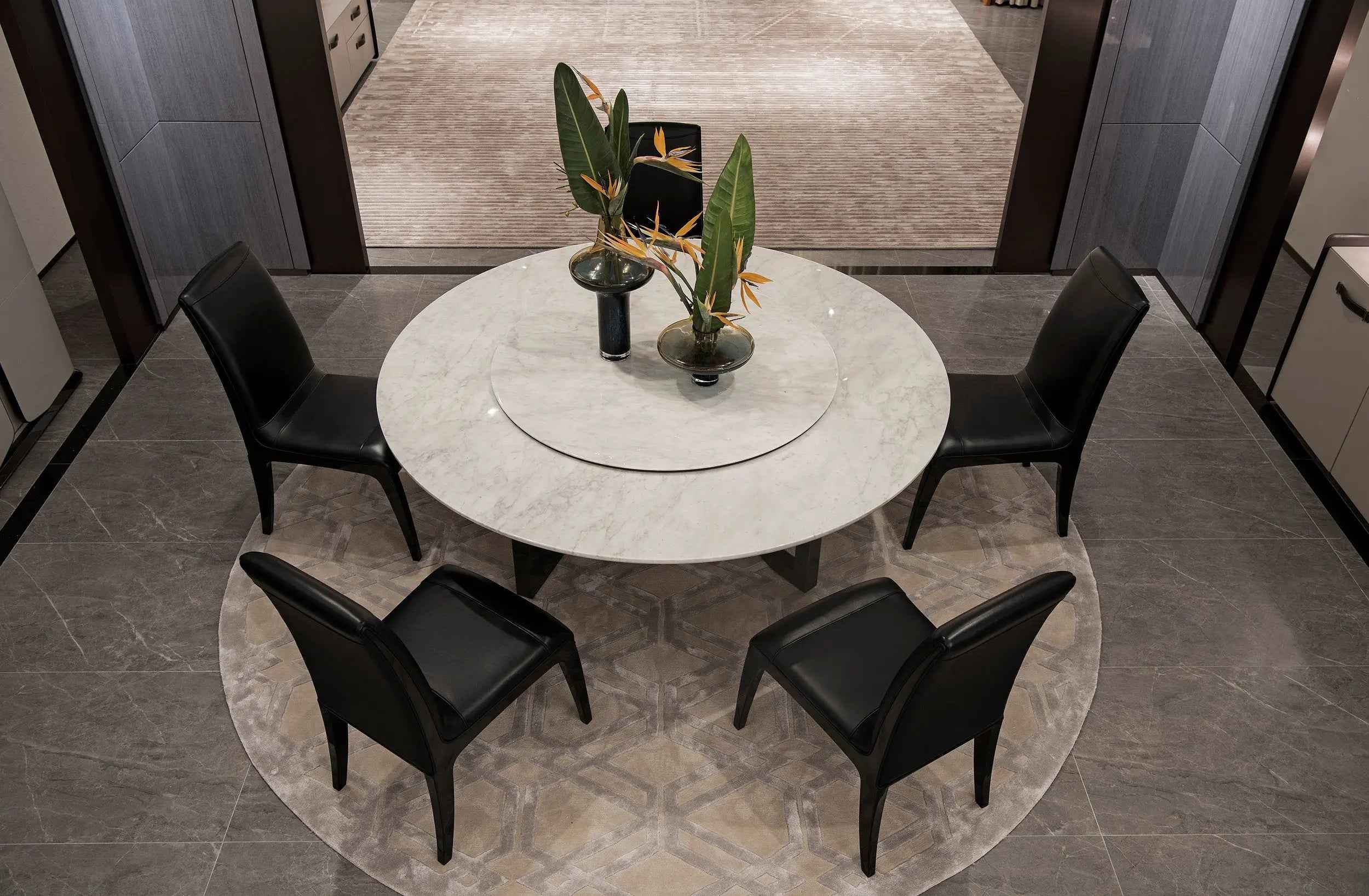 Table à manger ronde et moderne pour la salle à manger