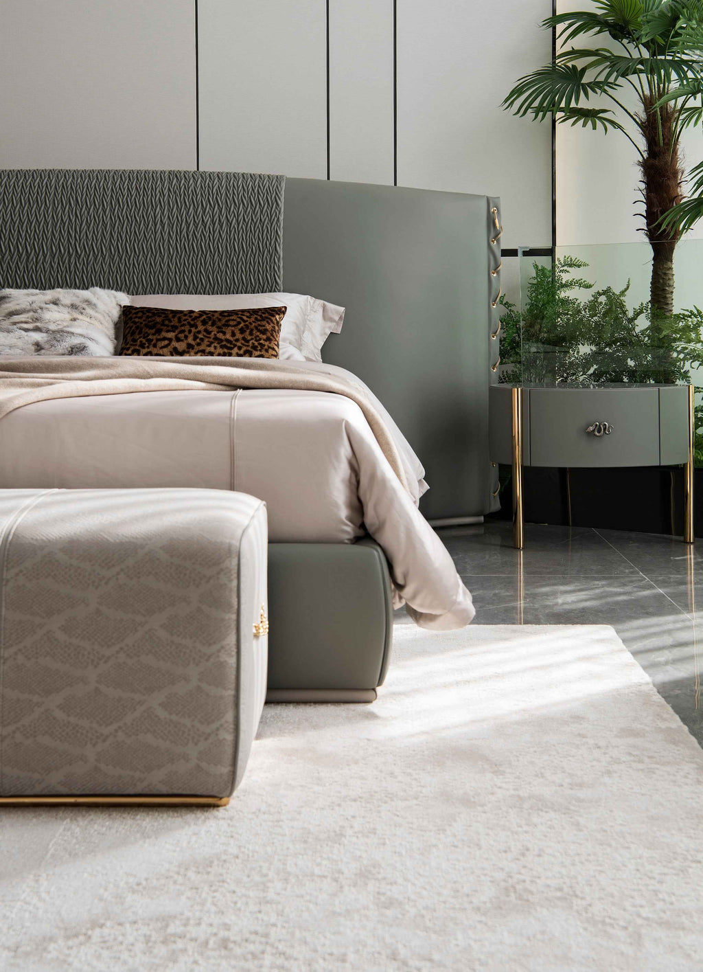 Table de chevet design moderne avec rangement fonctionnel