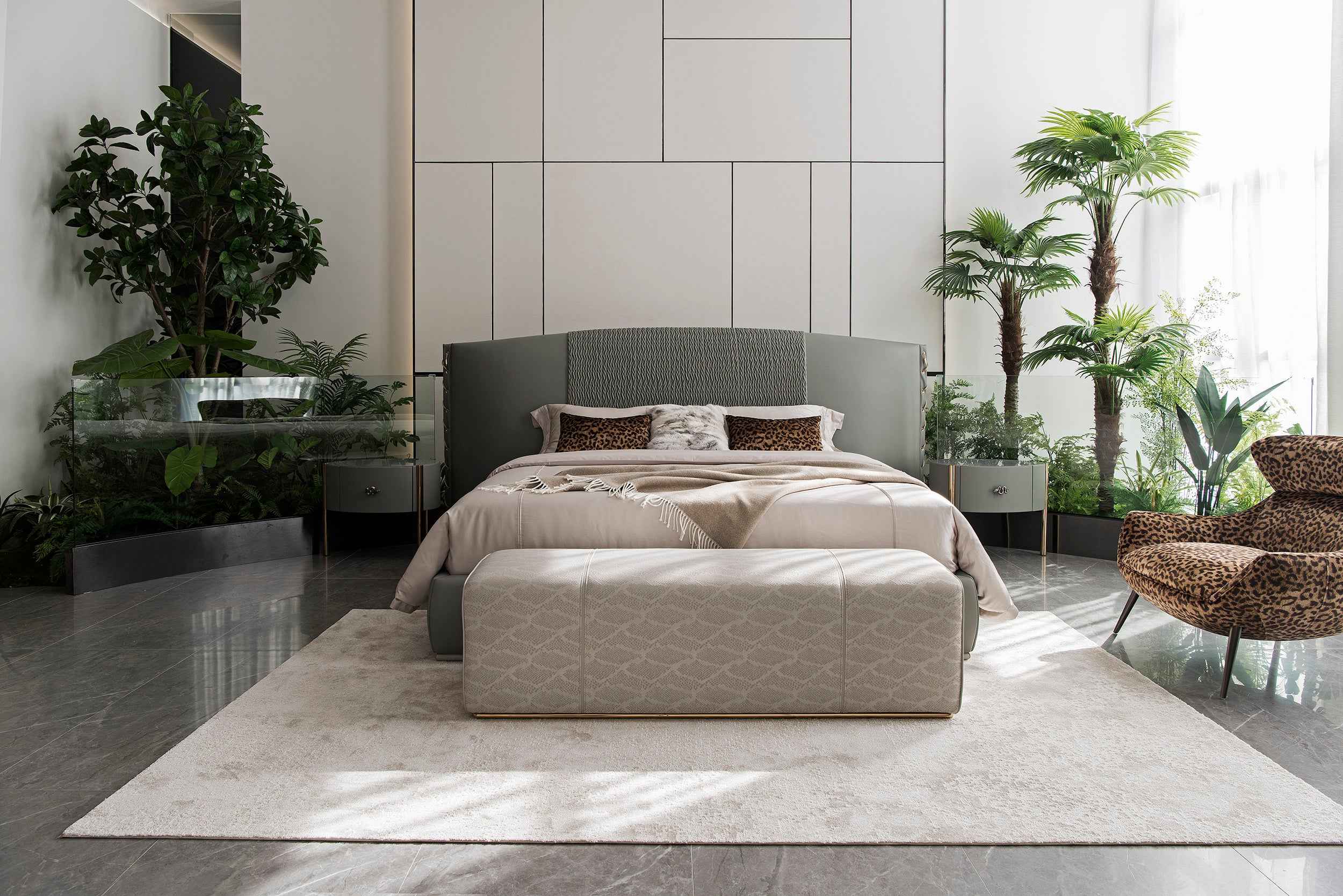Table de chevet design moderne avec rangement fonctionnel
