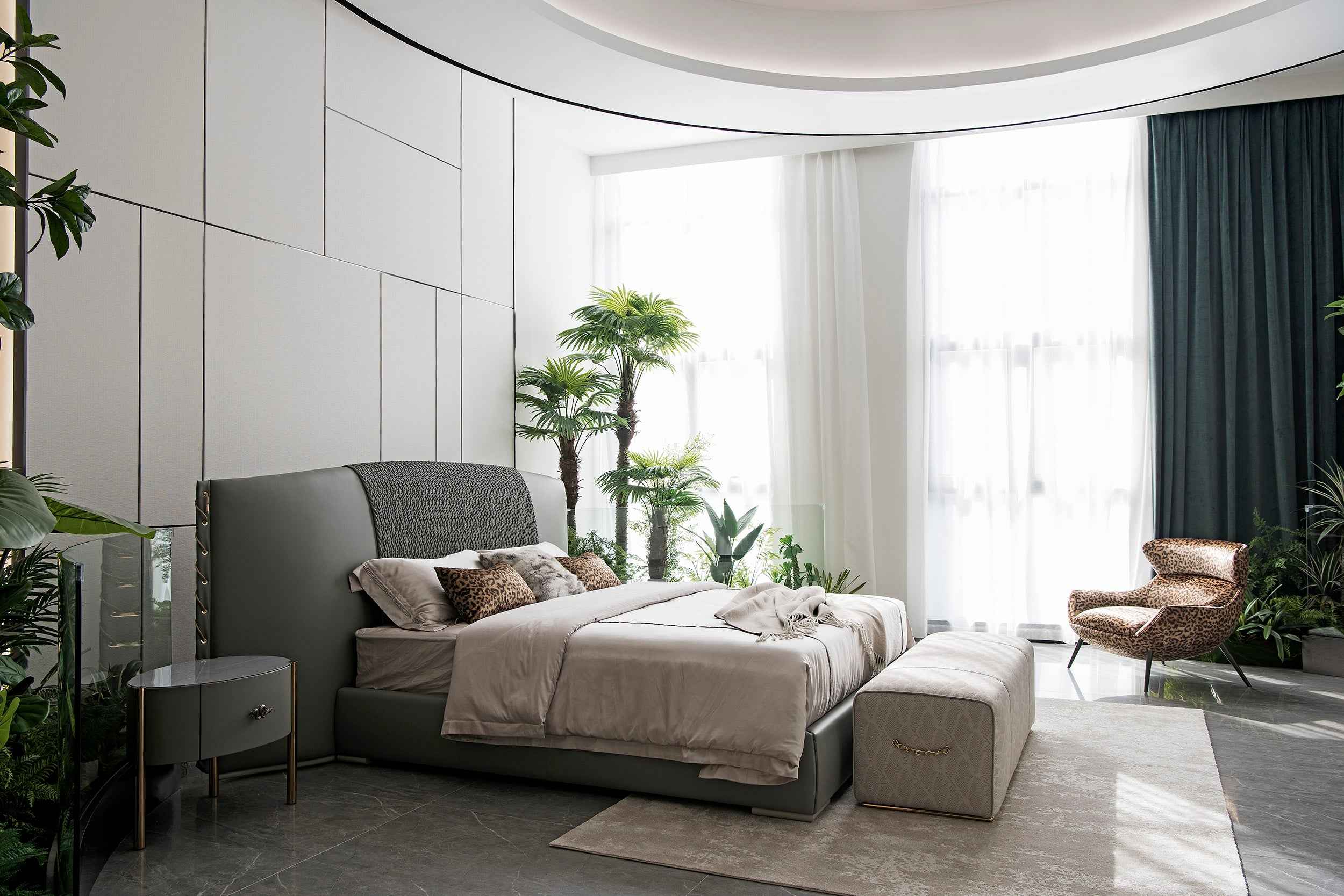Table de chevet design moderne avec rangement fonctionnel