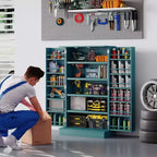 HOMCOM Meuble de cuisine 41, Armoire de cuisine à 2 portes avec 5 étagères de rangement, 12 porte-épices et étagères réglables pour salle à manger