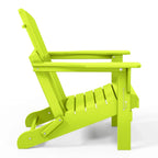 Chaise Adirondack pliante d'extérieur tout temps Polytrends Laguna résistante à la décoloration pour patio