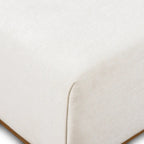 Ottoman Poly & Bark Jarmo avec table en noyer réglable – Cuir pleine fleur véritable italien