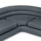 Canapé d'angle gonflable Intex en forme de L avec porte-gobelets, gris (lot de 2) - 26
