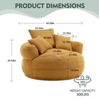 Fauteuil paresseux rond – Blanc/Bleu/Gris/Jaune/Orange/Rouge rosé/Bleu marine/Vert, Siège simple et double