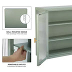Armoires murales doubles en verre avec suffisamment d'espace de rangement, étagères amovibles, armoire murale, coffre de rangement à outils pratique