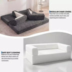 Canapé-lit convertible 5-en-1 80,7 po – Velours côtelé, 1200 lb, Aucun assemblage