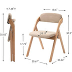 Chaises de salle à manger pliantes empilables en bois avec sièges rembourrés (lot de 4)