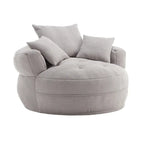 Fauteuil paresseux rond – Blanc/Bleu/Gris/Jaune/Orange/Rouge rosé/Bleu marine/Vert, Siège simple et double