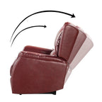 Fauteuil inclinable électrique Eduardo en cuir véritable avec port USB (ensemble de 2)