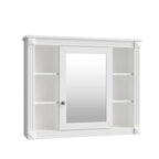 Meuble-lavabo de salle de bain moderne de 91 cm avec lavabo et armoire de toilette, 2 portes et 2 tiroirs