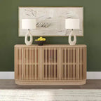Buffet en bois massif Plank+Beam Contour avec 3 portes, meuble TV 59 po pour salon