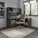 Bureau d'angle Echo avec huche et tiroirs