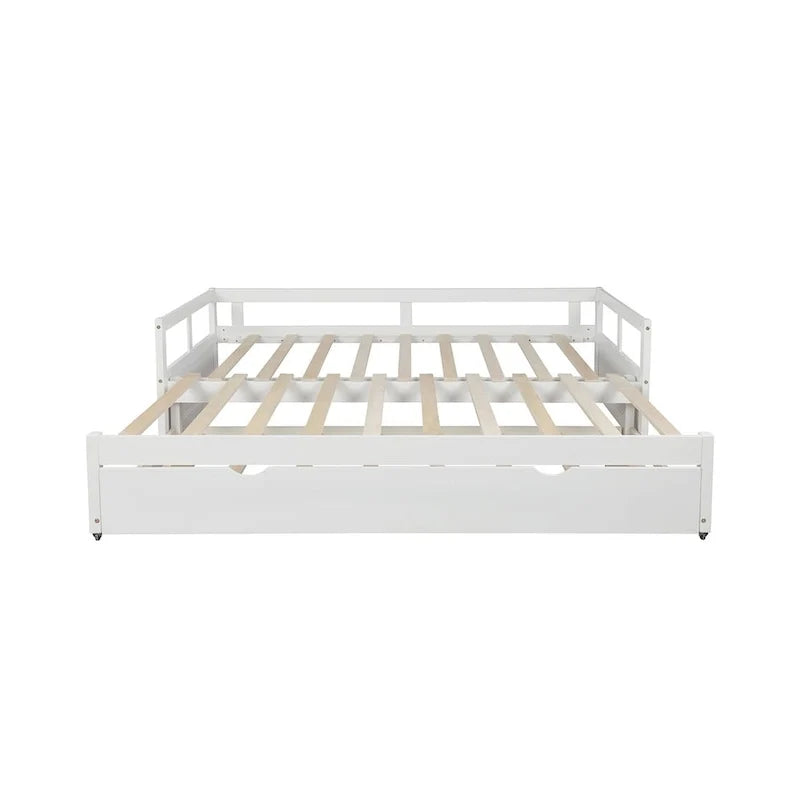 Lit gigogne extensible, Lit gigogne en bois avec tiroir-lit