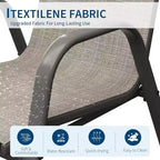Chaises de patio, Lot de 4/6 chaises de salle à manger empilables d'extérieur en textilène léger résistant aux intempéries avec accoudoirs pour jardin, terrasse de piscine