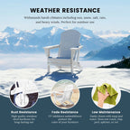 Chaise Adirondack pliante d'extérieur tout temps Polytrends Laguna résistante à la décoloration pour patio