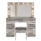 Ensemble de coiffeuse blanche