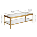 Table basse Alexis en métal et verre