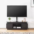 Meuble TV VEVOR 52 po avec support pour téléviseurs jusqu'à 75 po, centre de divertissement avec prise de courant, réglable en hauteur, noir