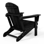 Chaise Adirondack pliante d'extérieur tout temps Polytrends Laguna résistante à la décoloration pour patio