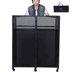 Table de DJ portable avec toiles lumineuses intégrées, étui de transport robuste et dimensions compactes de 40x20 pouces