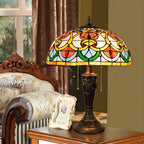 HomeyFad Lampe de table à 2 lumières dôme en verre inoxydable vintage