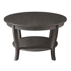 Table basse ronde avec étagère American Heritage de Convenience Concepts