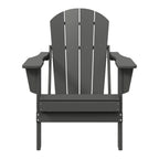 Chaise Adirondack pliante d'extérieur tout temps Polytrends Laguna résistante à la décoloration pour patio