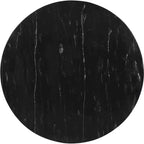 Table basse ronde en marbre avec pieds sphériques, multicolore, 4 places