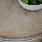 Table à dîner ronde sur pied Magnolia Manor avec rallonges escamotables - 2 finitions