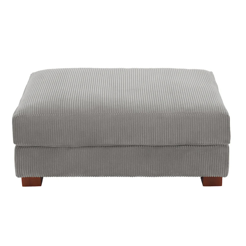Pouffe d'appoint oversize en velours côtelé moderne