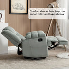 Fauteuil inclinable manuel vert surdimensionné avec pivotement, basculement et revêtement en tissu