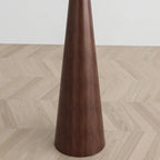 Lampadaire conique contemporain en métal avec abat-jour en tissu