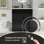 Meuble-lavabo de salle de bain Wavy Line 30/36/48 avec évier et robinet