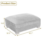 Pouffe d'appoint oversize en velours côtelé moderne