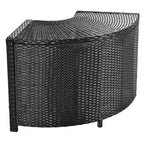 Canapé d'angle d'extérieur en rotin pour spa, forme quadrilatérale